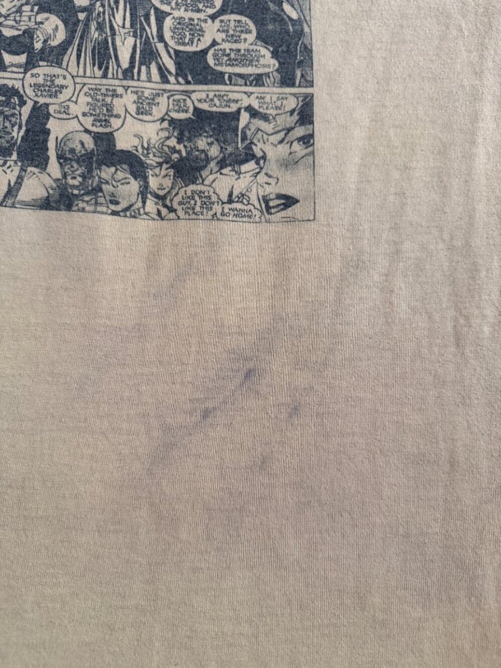 Vintage Yellow Comic Print T-Shirt Oneita Power-T 50/50 Mens M Graphic Tee - Picture 5 of 7